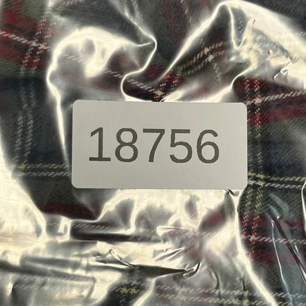 LL Bean Flannel Shirt Mens L Gray Red Scotch Plaid Traditional Outdoor Heritage